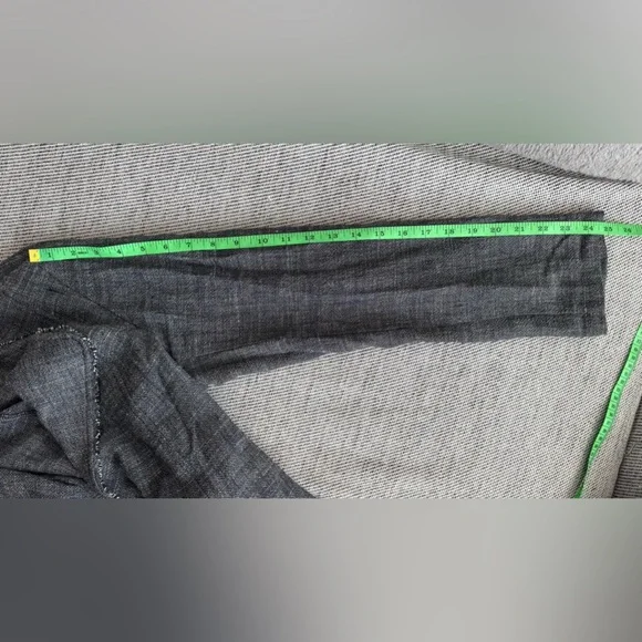 Eileen Fisher Gray Linen Blend Woven Raw Trim Jacket Long Sleeve Size Medium - Picture 10 of 10